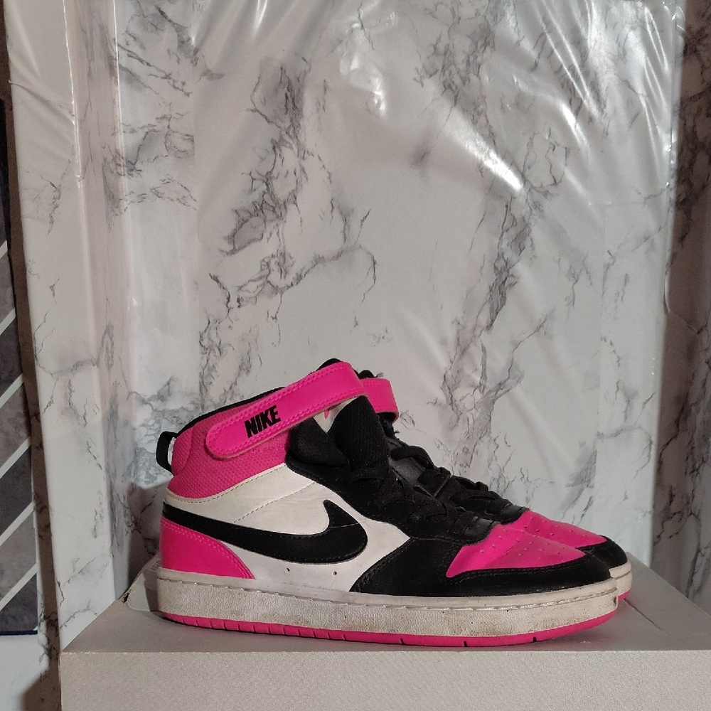 Nike Black, Pink, and White High-Top Sneakers